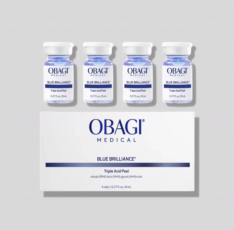Obagi Medical Blue Brilliance triple acid peel vials and box